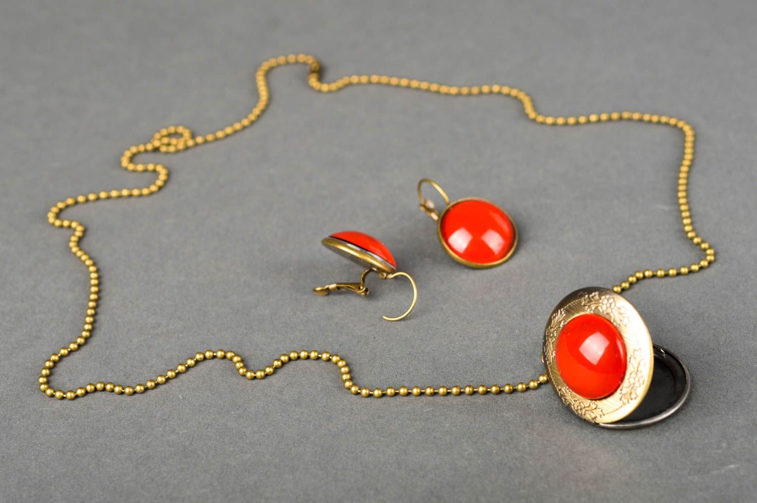 Stylish handmade jewelry set unusual designer accessories lovely present photo 3