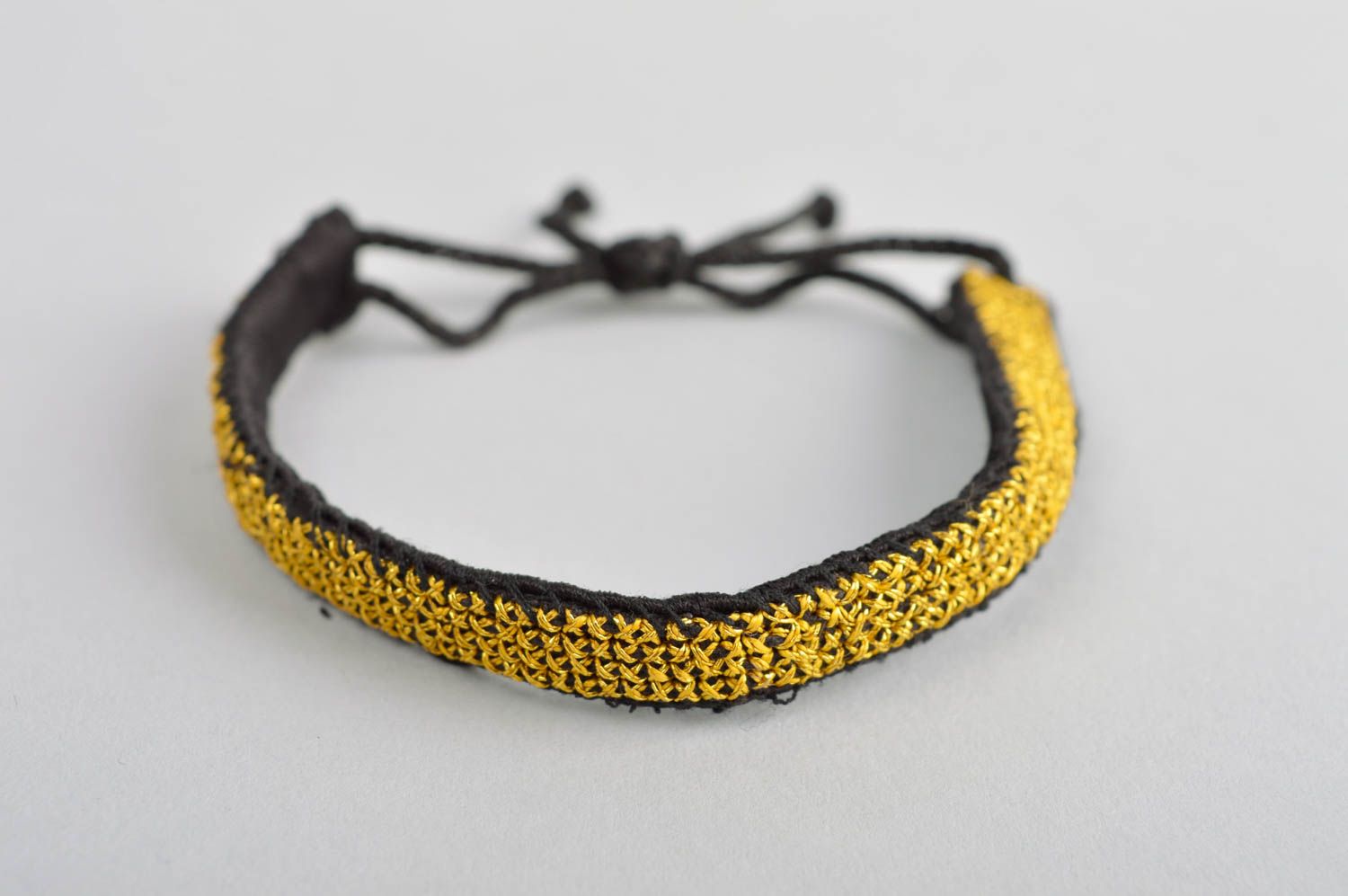Handmade Armband gelber Damen Armband Frauen Accessoire im ethnischen Stil foto 2