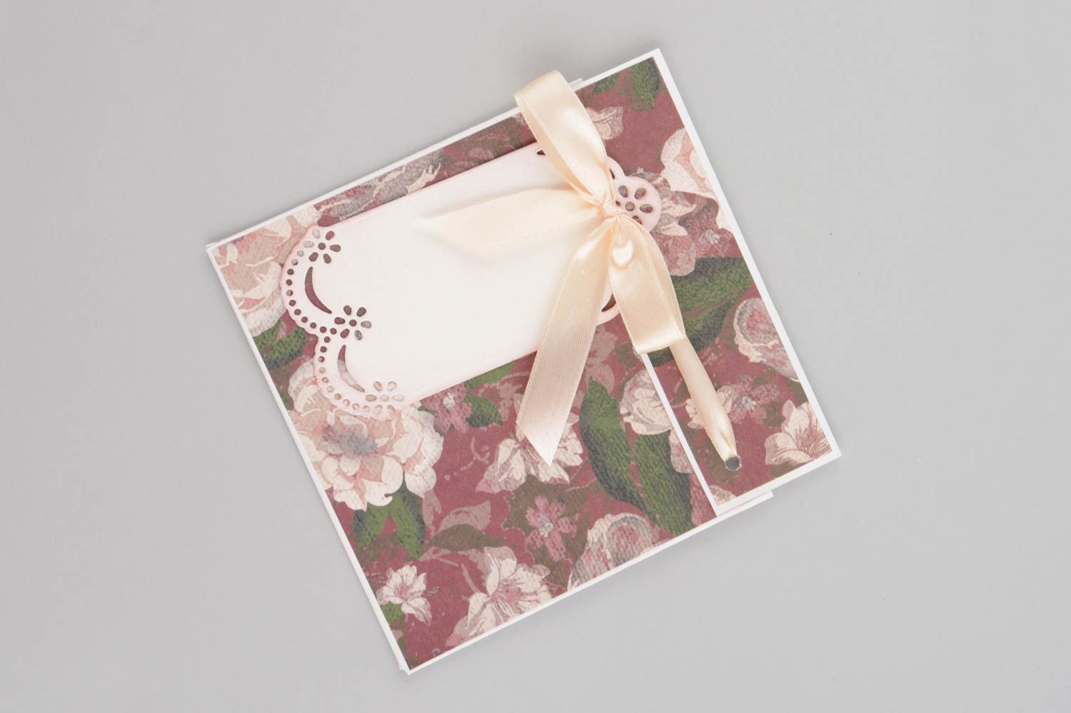 Sobre para CD artesanal con flores decoración de regalo embalaje decorativo foto 5