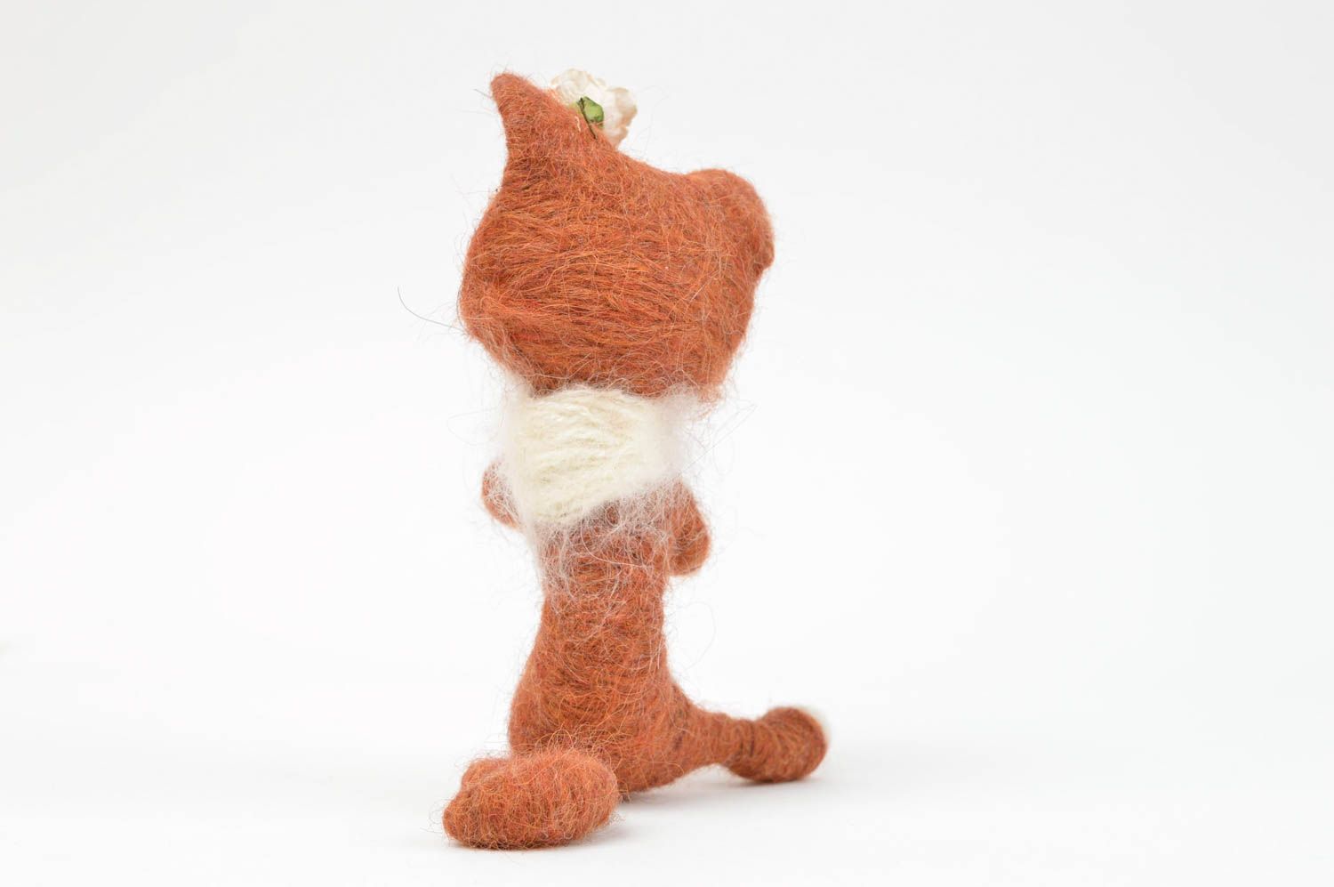 Игрушка ручной работы интерьерная игрушка мягкая игрушка в виде рыжего кота фото 3