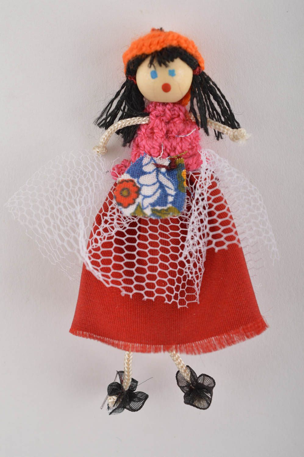 Магнит на холодильник ручной работы кукла декор для дома необычный подарок фото 2