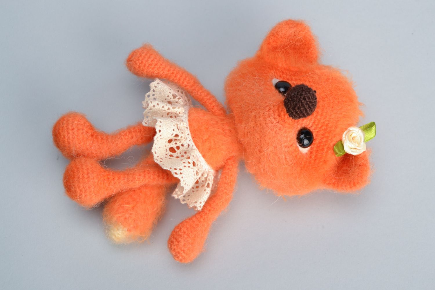 Crochet wool toy fox photo 4