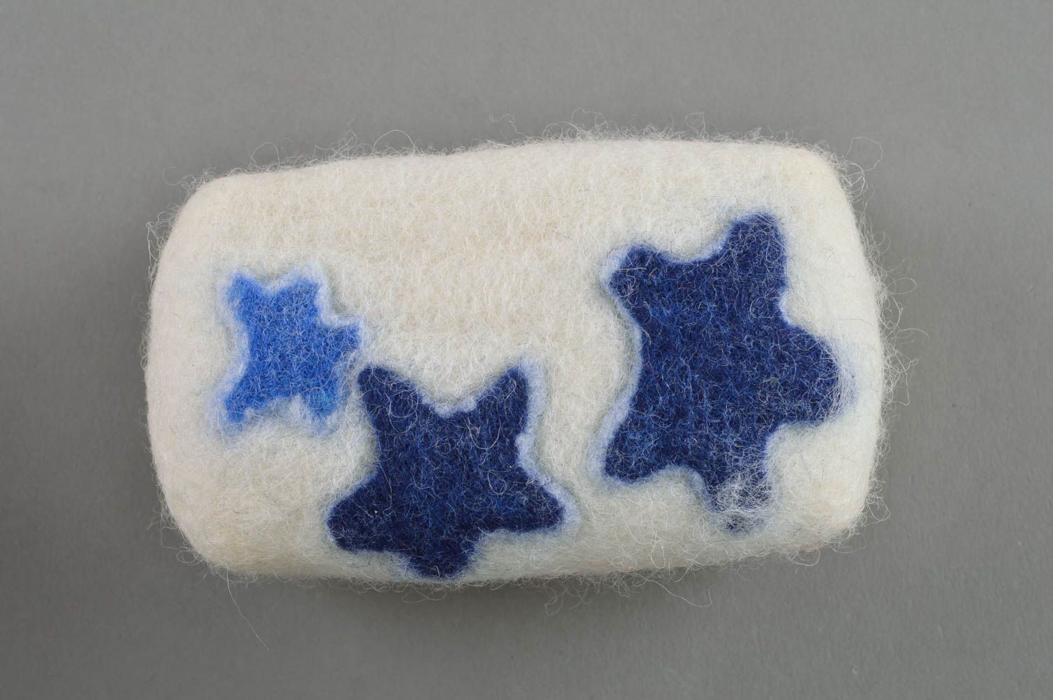 Éponge de bain originale faite main en laine accessoire pratique Étoiles photo 2
