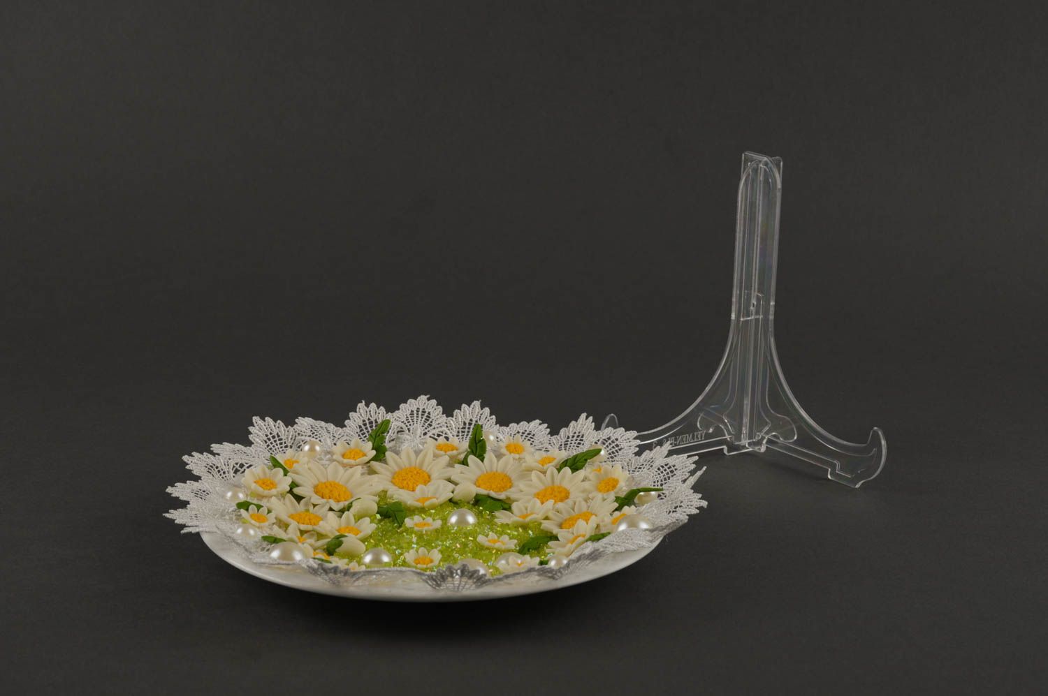 Фарфоровая тарелка ручной работы тарелка в интерьер дизайнерская тарелка фото 9
