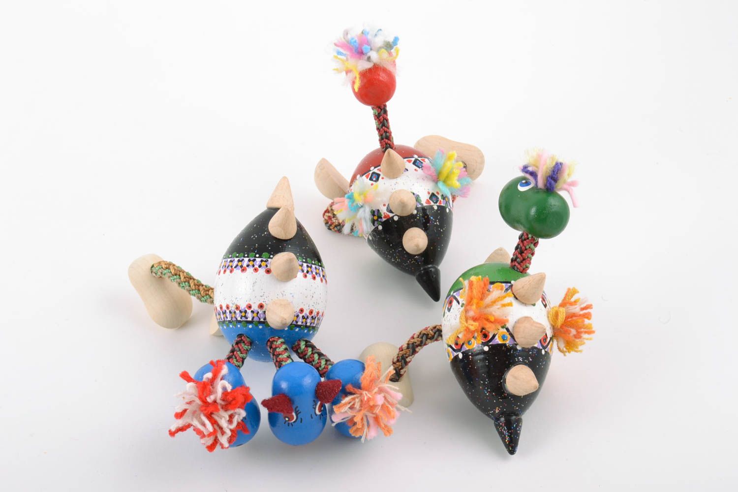 Grelle künstlerische handgemachte Öko Spielzeuge Drachen 3 Stück für Kinder foto 5