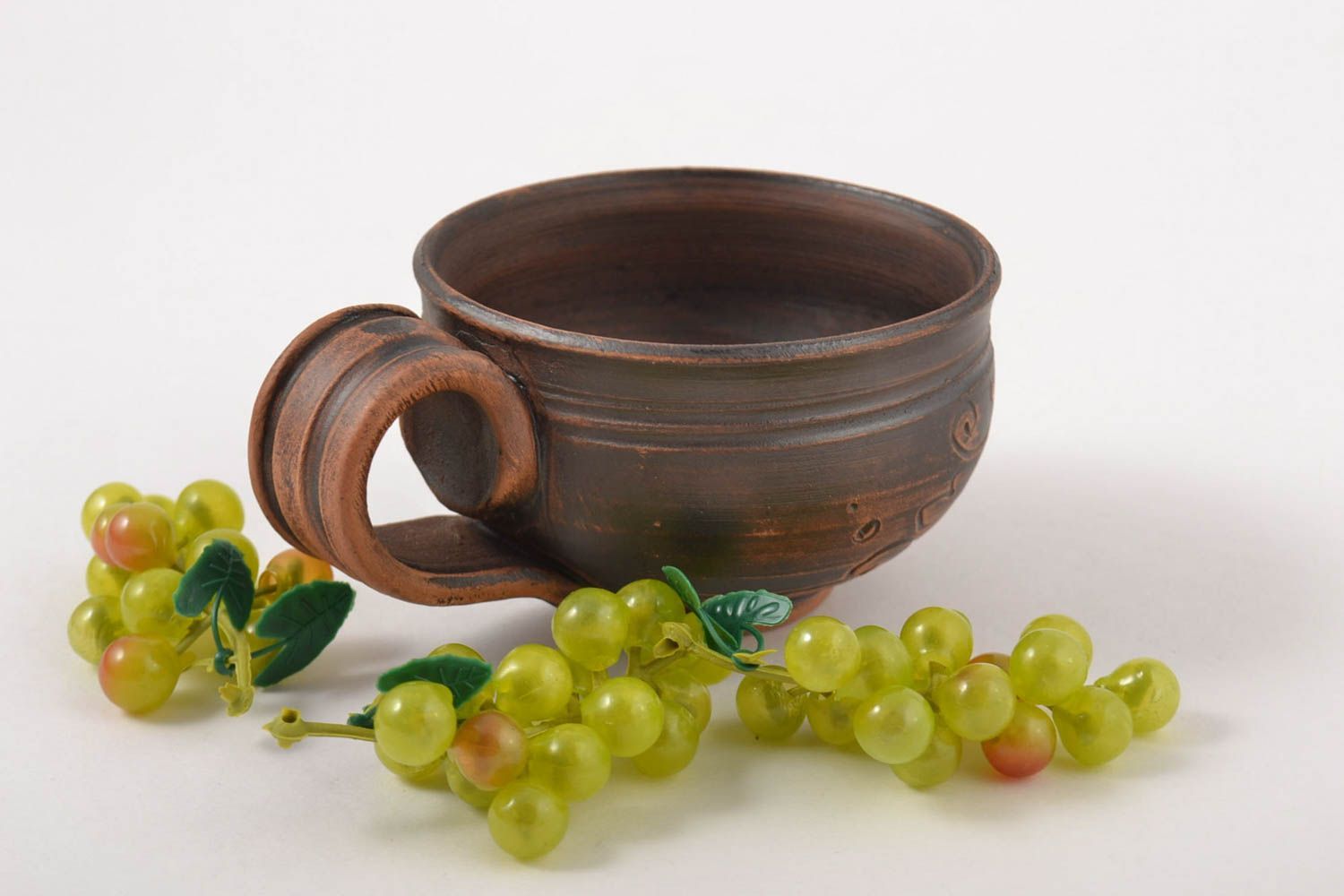 Чайная чашка ручной работы глиняная чашка авторская керамическая чашка фото 1