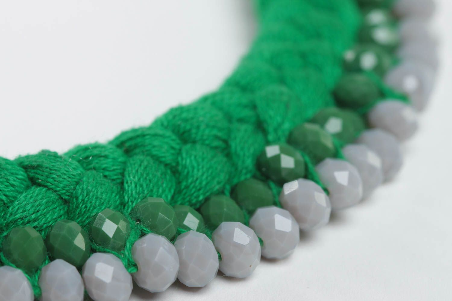 Damen Collier handgemachter Schmuck Damen Halskette Halsschmuck für Damen grün foto 3