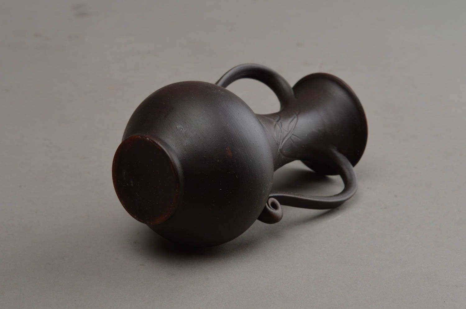 3 oz 5 inches ceramic dark brown elegant vase for home décor 0,5 lb photo 9
