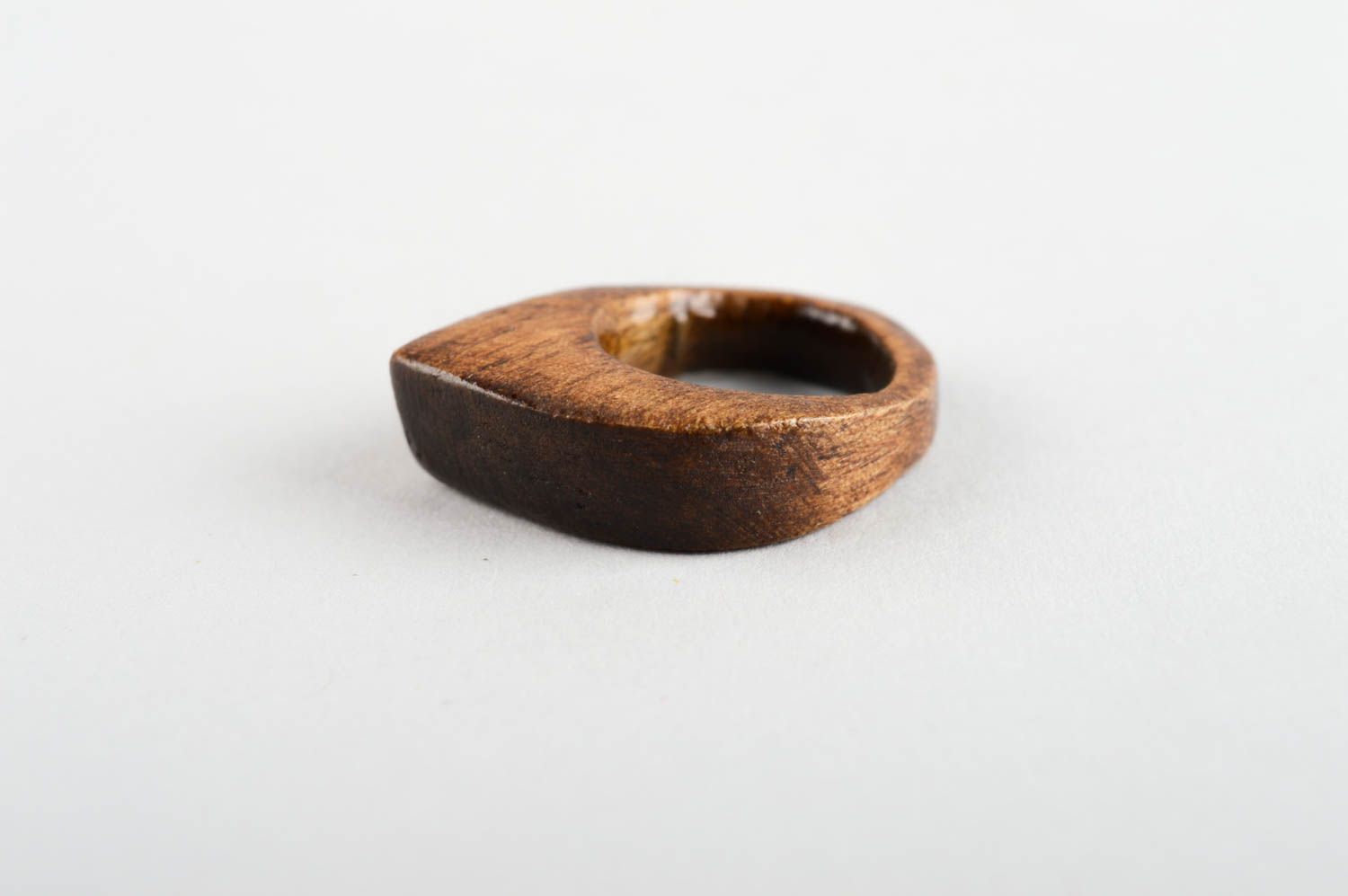 Cute handmade wooden ring fashion accessories for girls wood craft small gifts photo 4