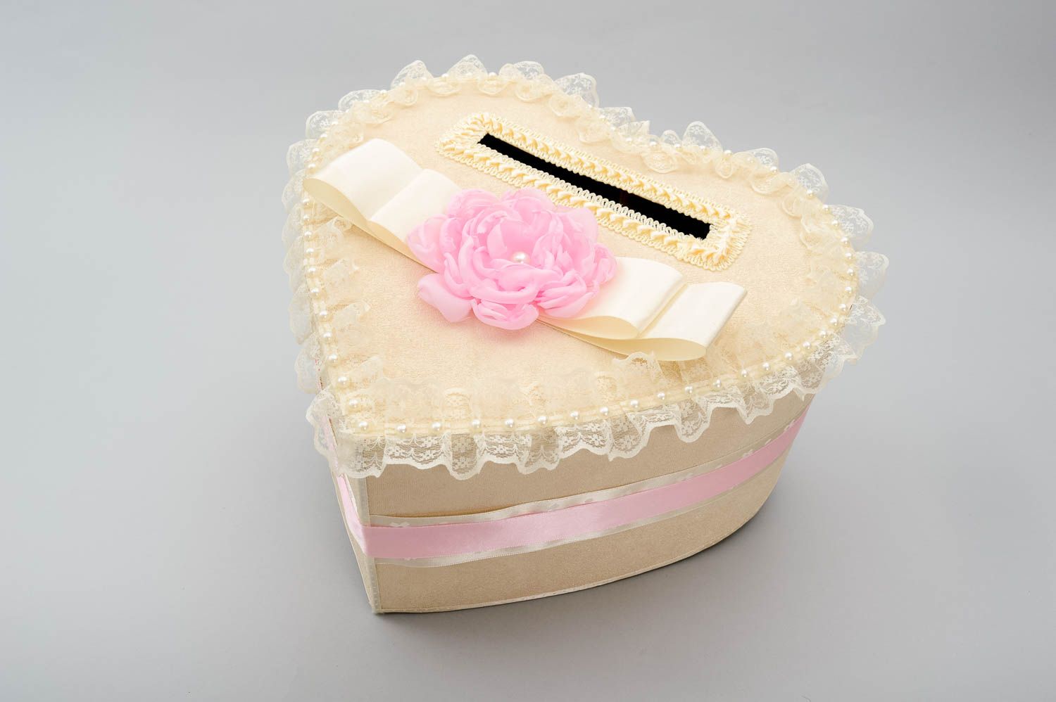 Caja de cartón artesanal en forma de corazón artículo para boda regalo original foto 2