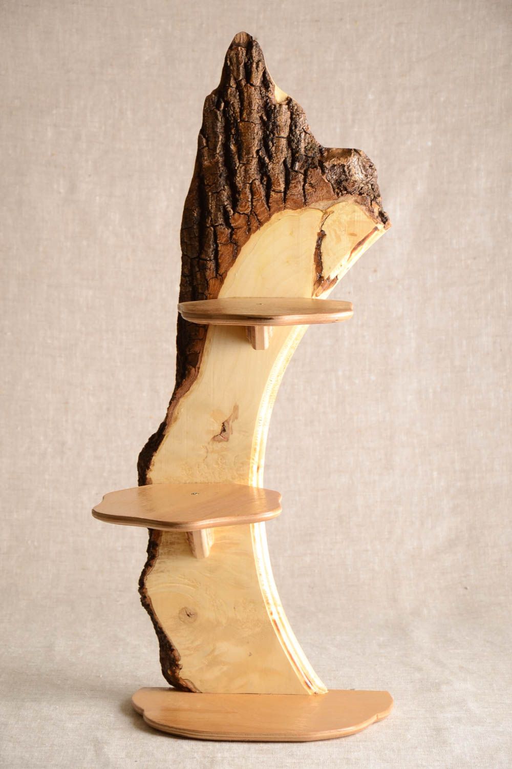 Regal aus Holz Handmade Wandregal Hängeregal ausgefallene Möbel aus Kiefernholz foto 1