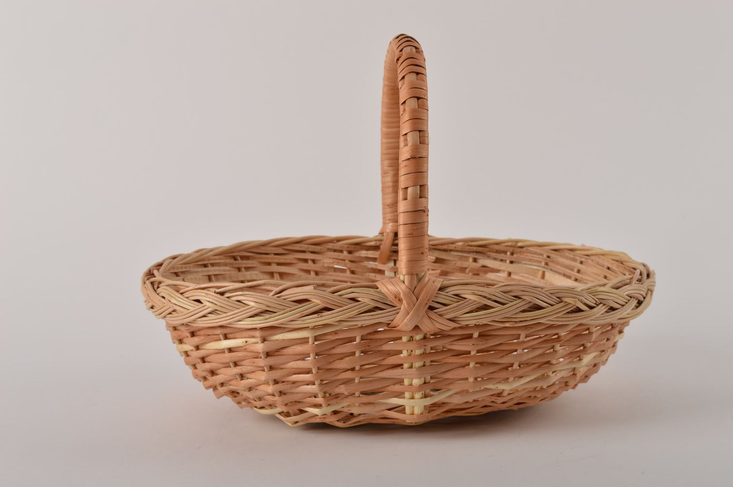 Handmade beautiful basket present woven stylish basket designer accessory photo 2
