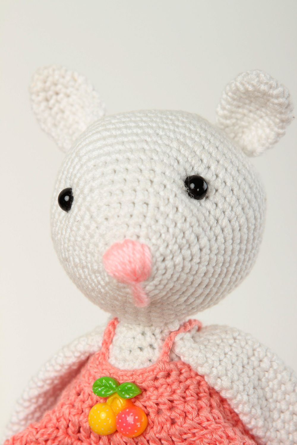 Handmade soft toy mouse in the dress baby toy handmade soft toy toy for kids photo 2