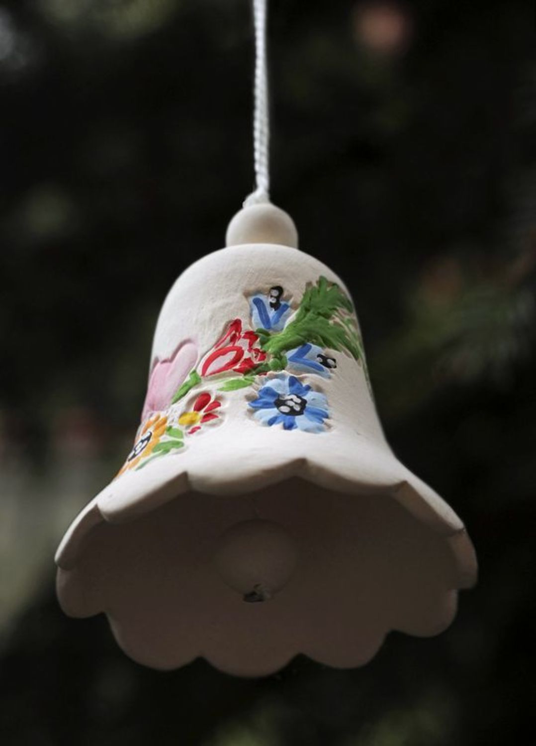 Ceramic bell Two hearts photo 4