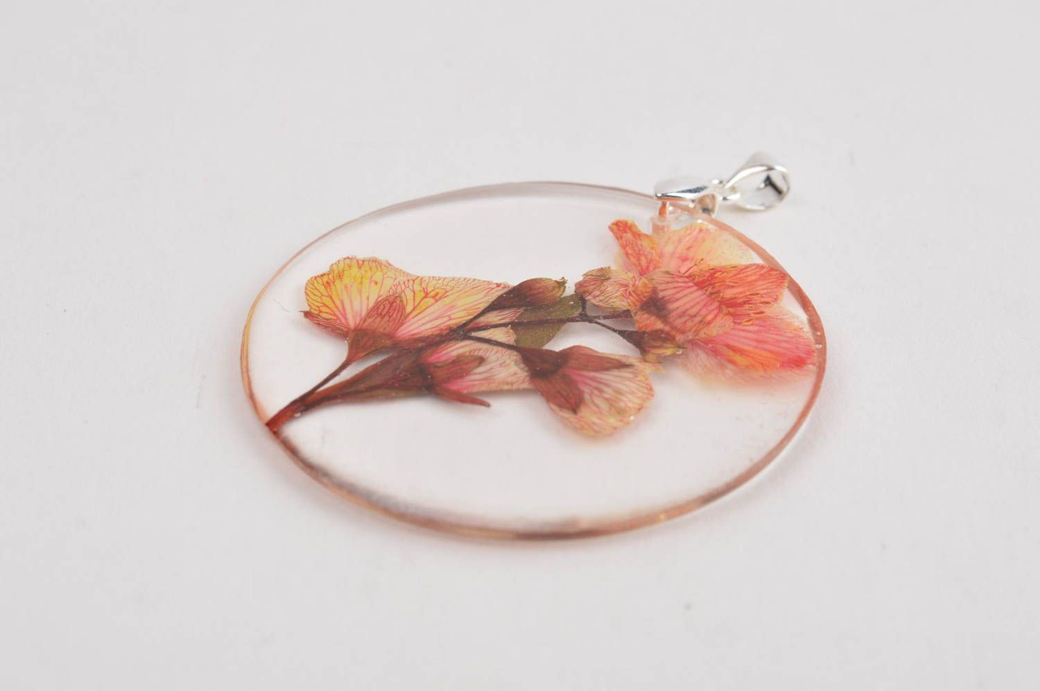 Stylish handmade botanical pendant dried flowers pendant cool jewelry designs photo 4