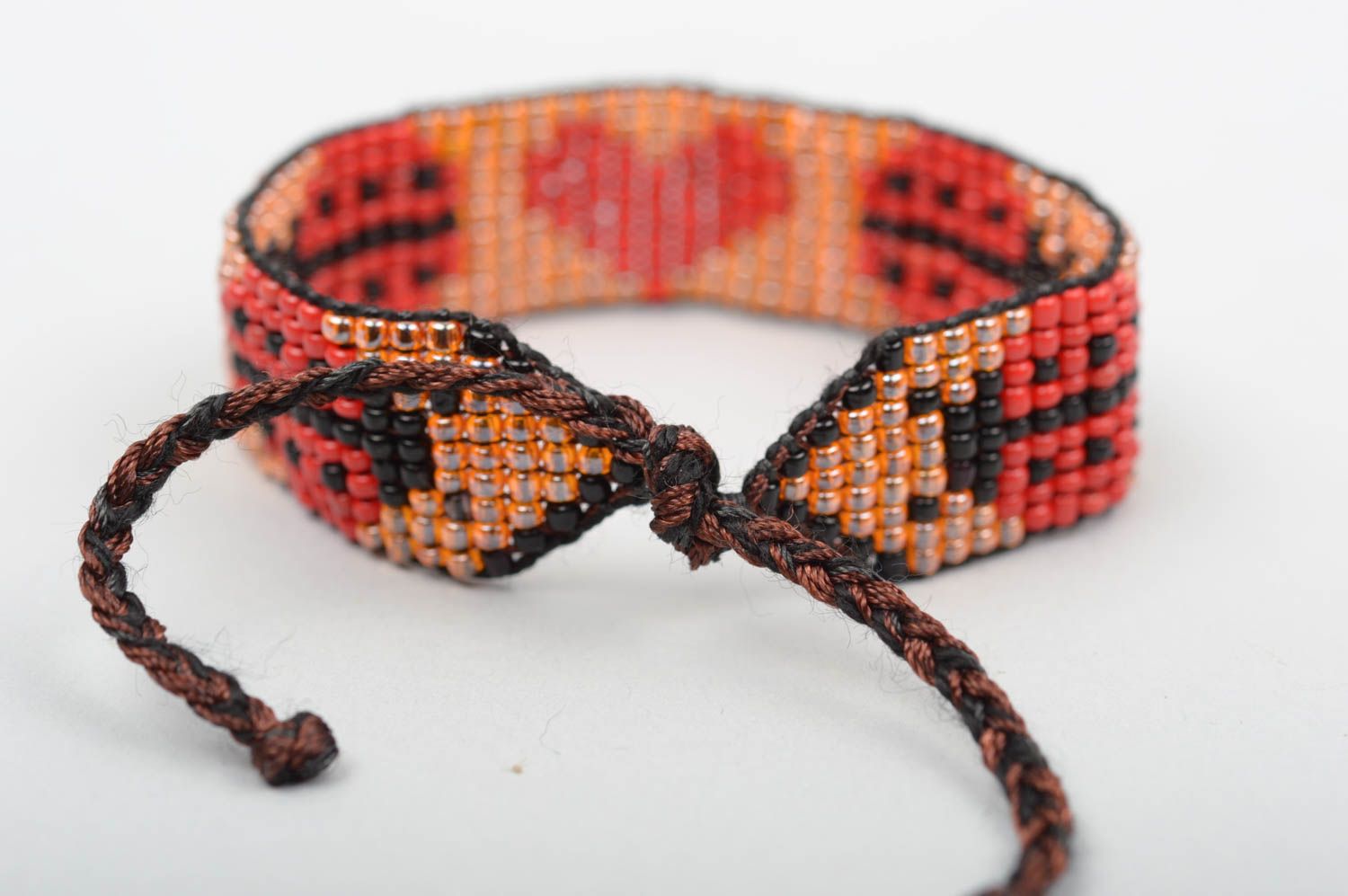 Strand ladybug red heart beaded bracelet for teen girl photo 2