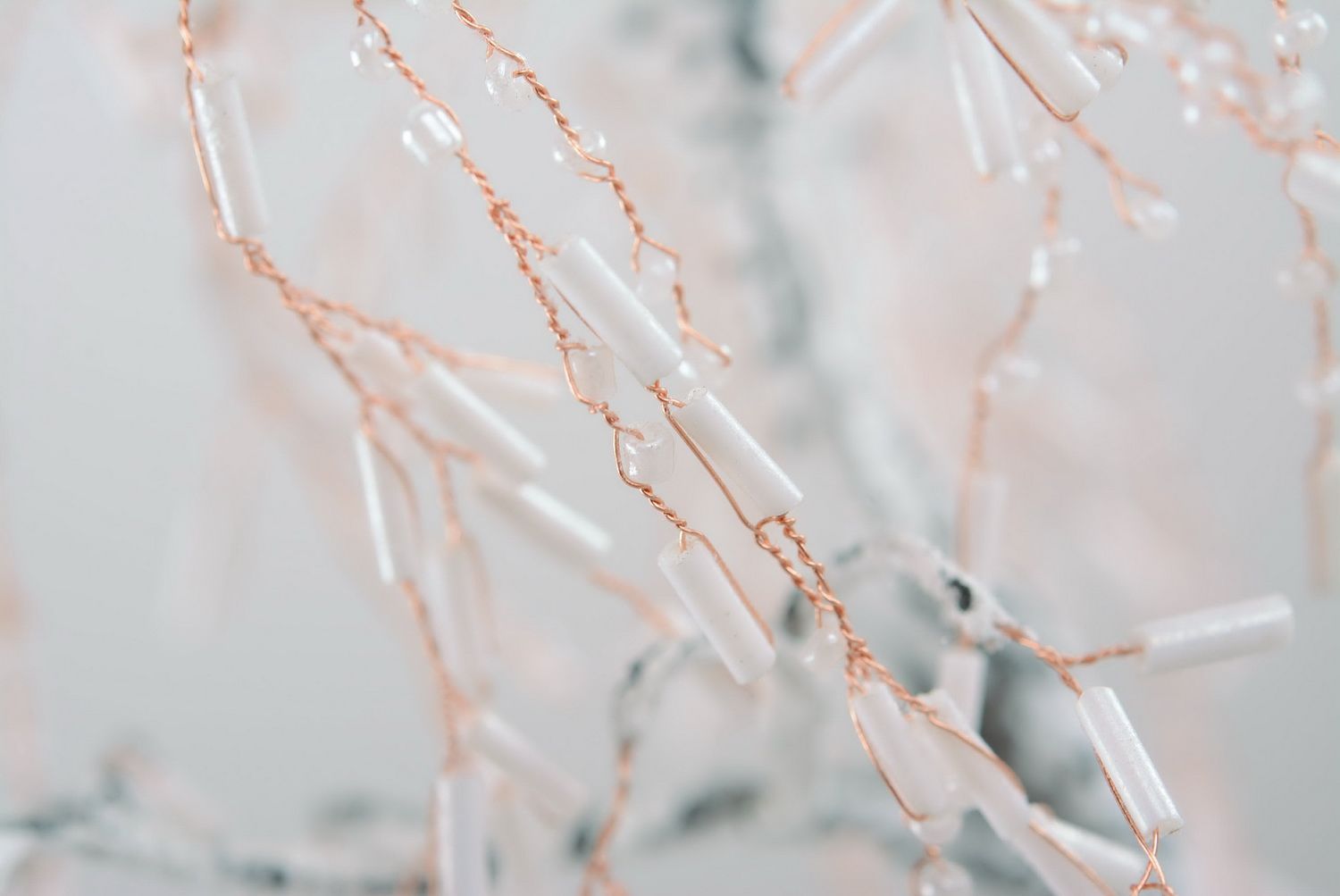 Baum aus Glasperlen Winterliche Birke foto 4