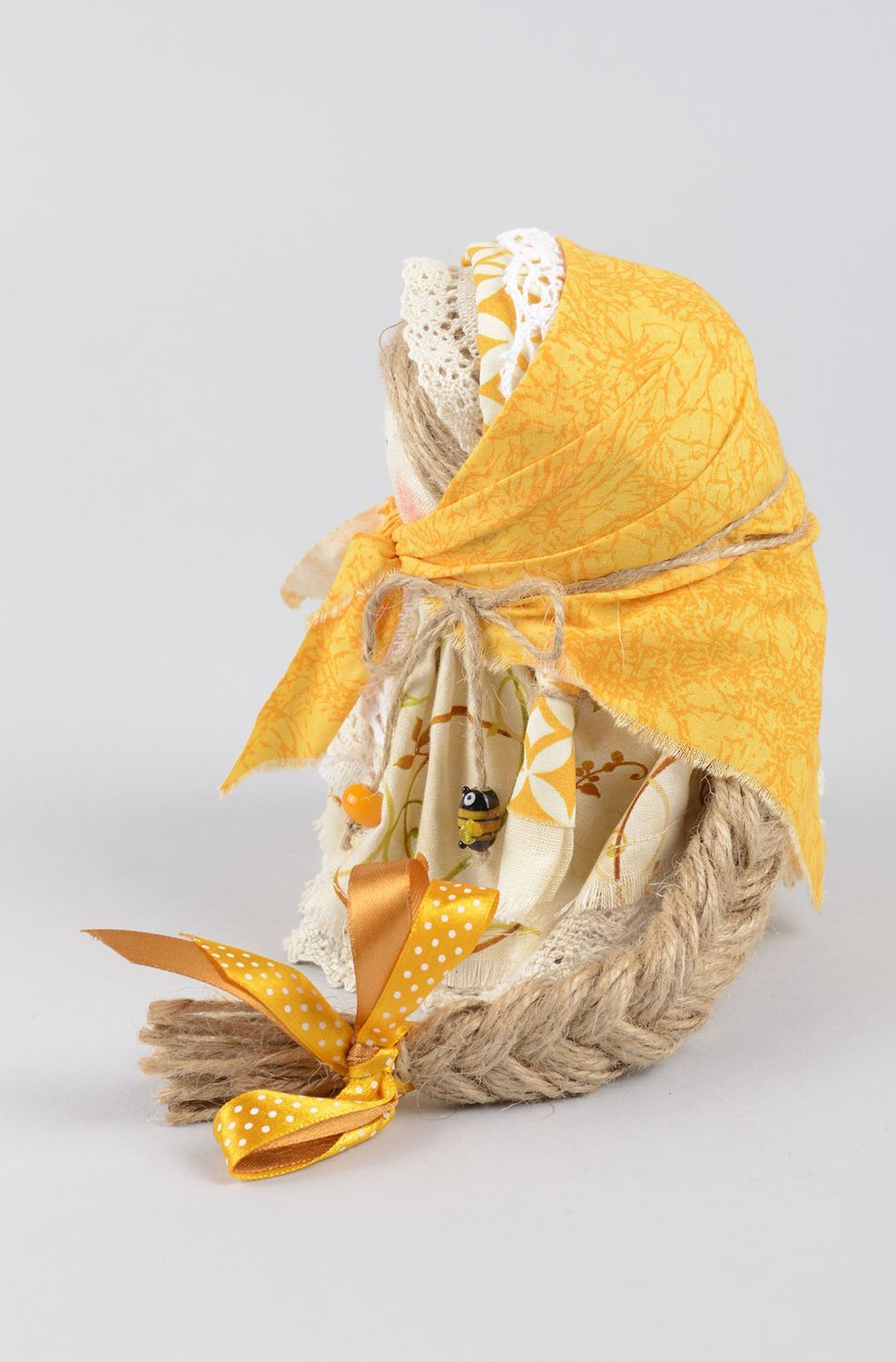 Muñeca de trapo protectora con pañuelo decoración de hogar regalo original foto 2