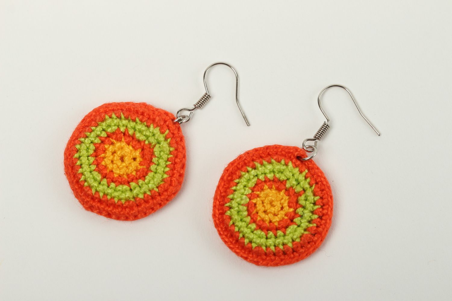 Handmade earrings designer earrings unusual accessory gift ideas crochet jewelry photo 2
