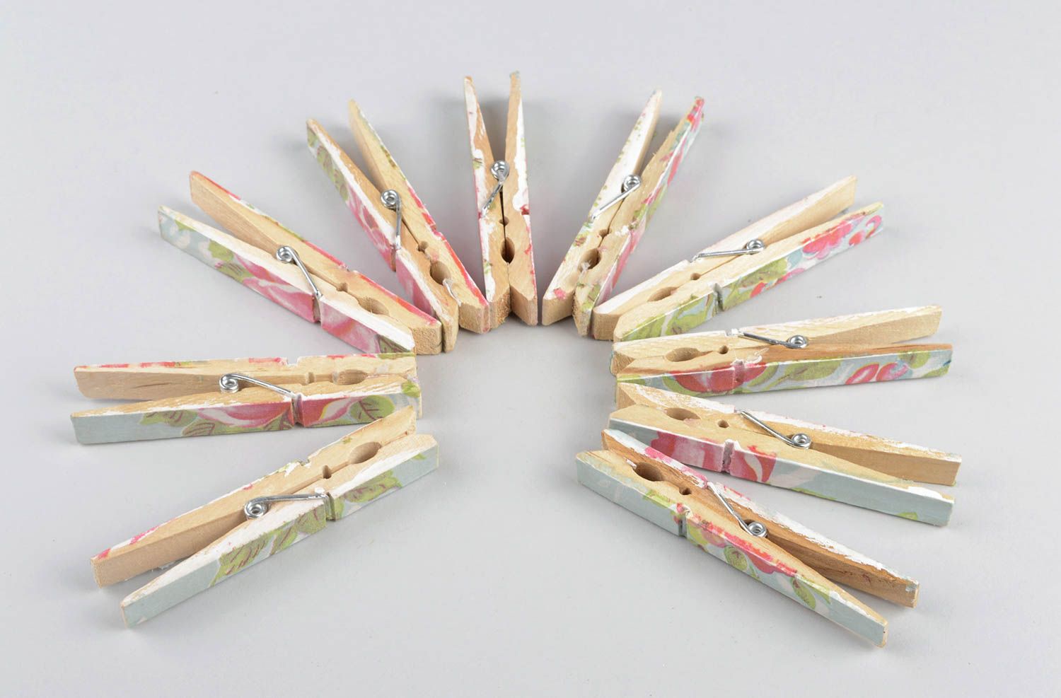 Pinces à linge Décoration maison fait main en bambou 10 pièces Accessoire menage photo 3