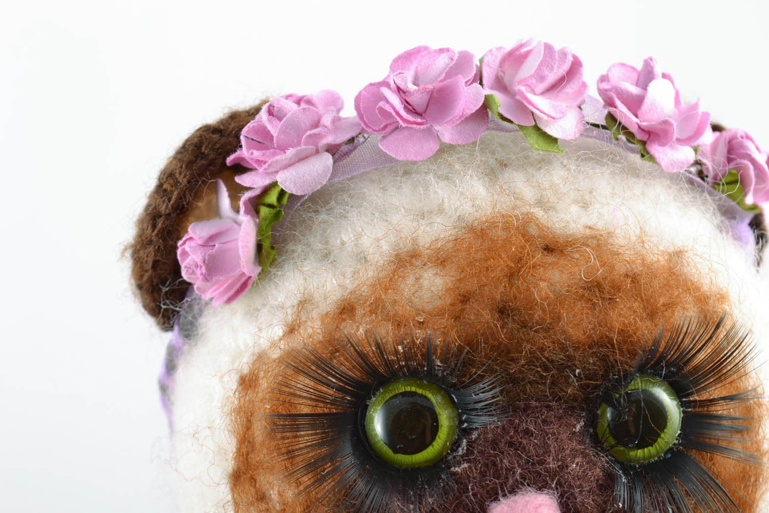 Handmade Kuscheltier Katze im Kleid niedlich schön Geschenk für Mädchen foto 3