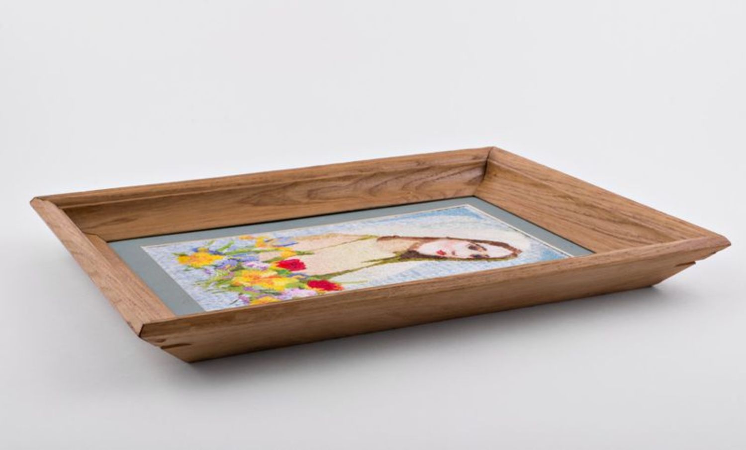 Embroidered picture in frame photo 3