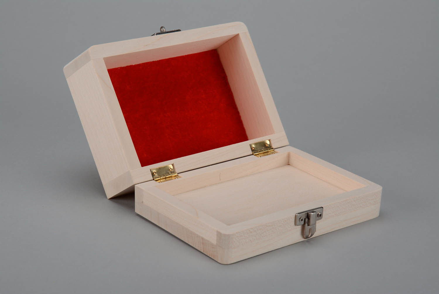 Wooden blank box with a latch photo 4