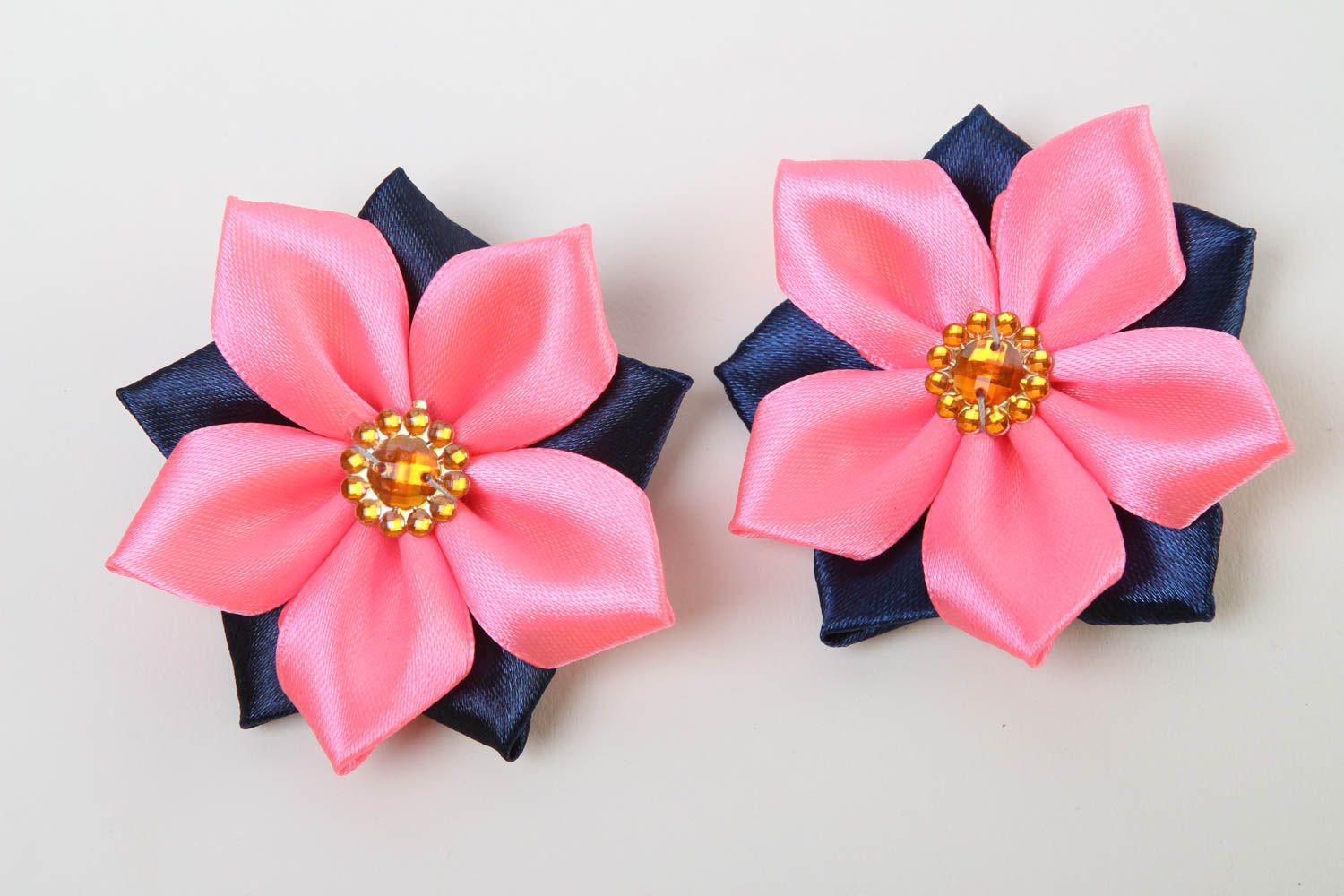 Handmade Accessoires für Haare Haarspangen Blumen schönes Haarspangen Set foto 2
