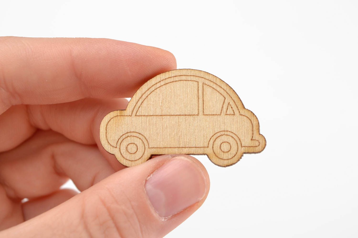Auto Figur handgemacht Holz Rohling zum Bemalen Geschenk für Kinder klein  foto 2