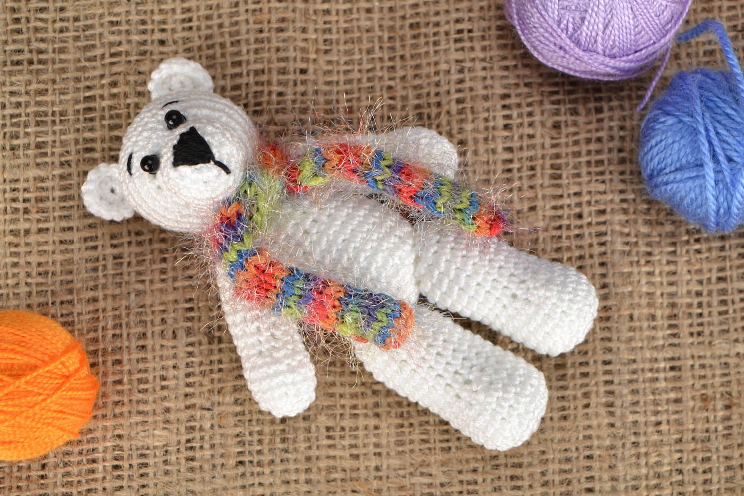 Crocheted toy White Bear photo 1