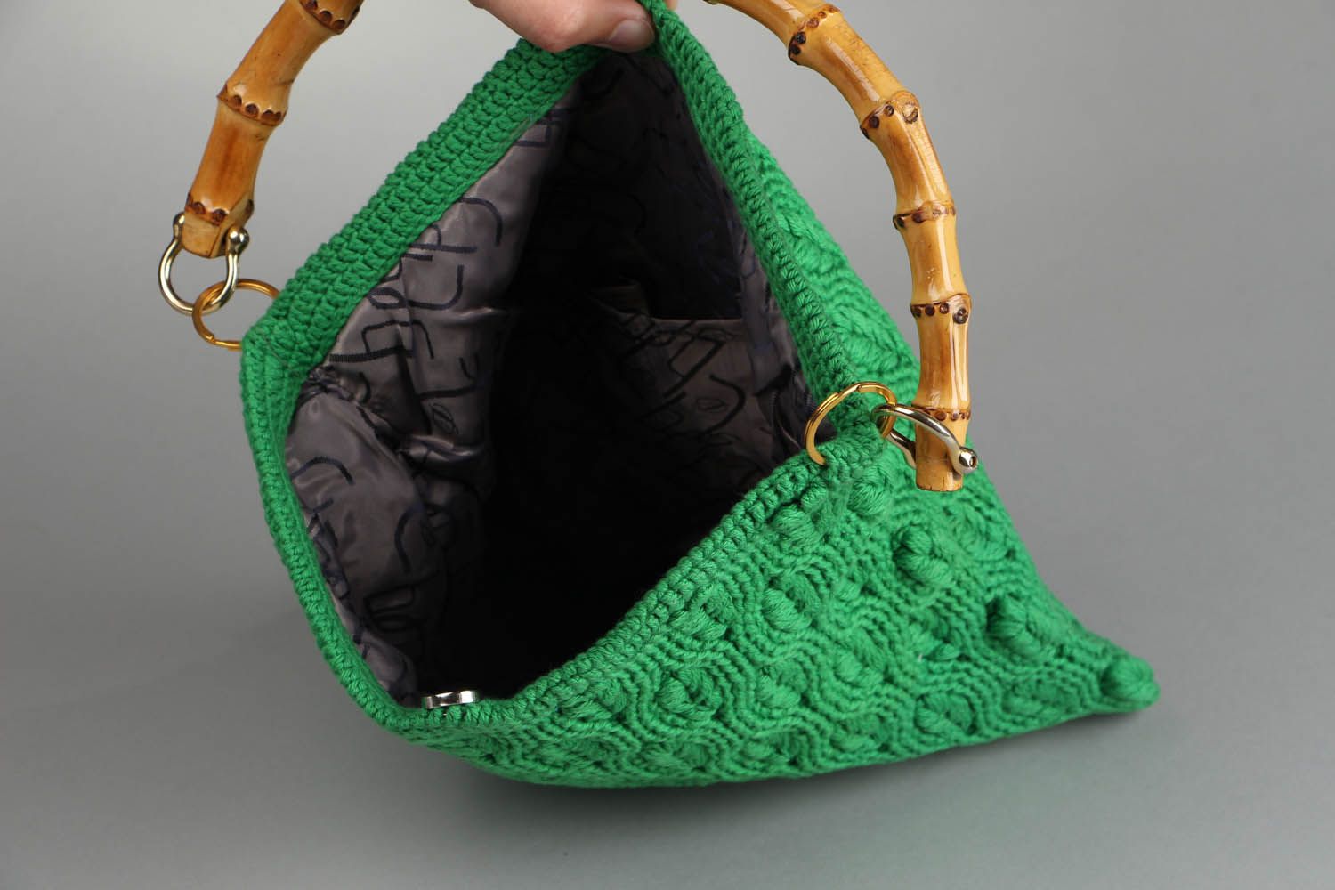 Crochet cotton purse photo 4