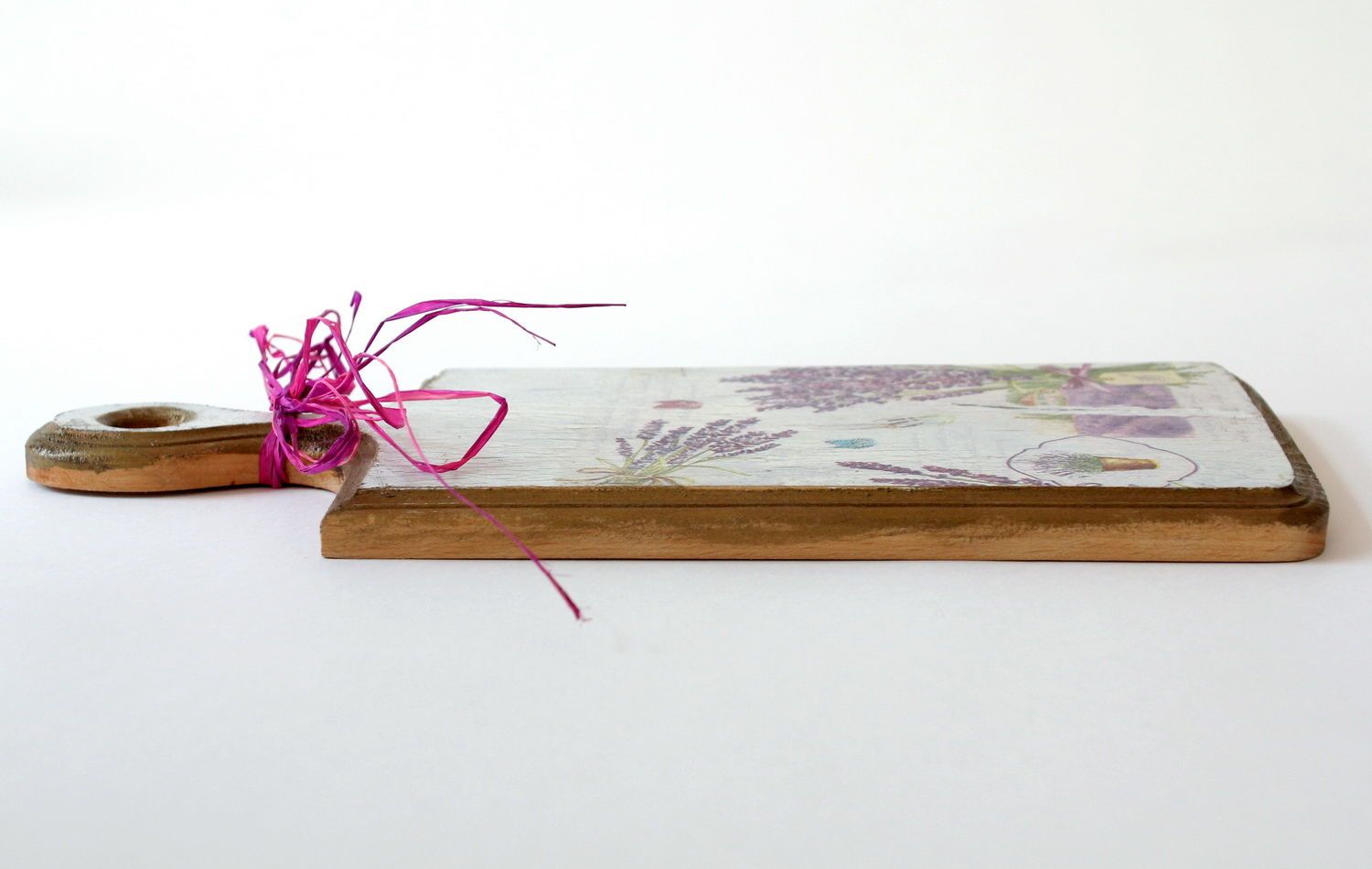 Tagliere in legno fatto a mano oggetto decorativo decoupage utensili da cucina foto 3