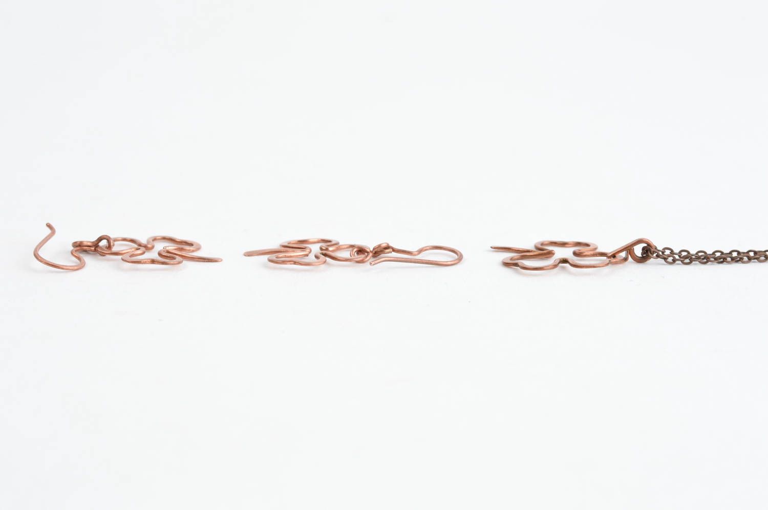 Handmade earrings copper bijouterie handmade pendant ethnic earrings for women photo 3