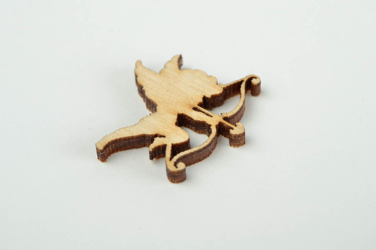 Handmade Deko Element Figur zum Bemalen Holz Rohling Miniatur Figur Amor klein foto 4