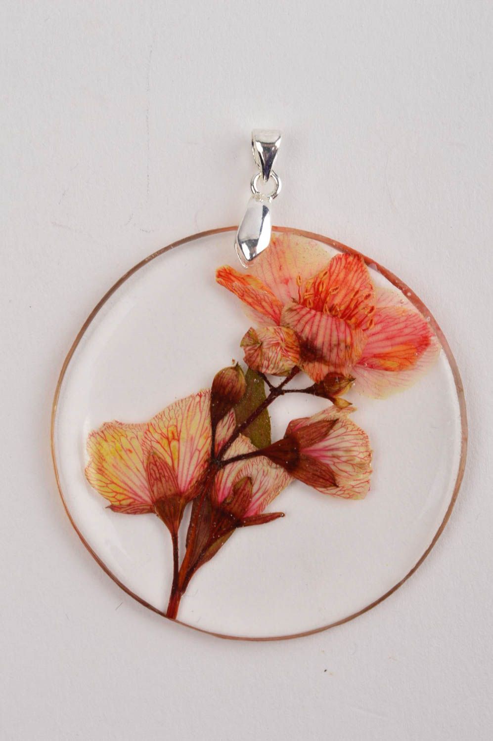 Stylish handmade botanical pendant dried flowers pendant cool jewelry designs photo 2