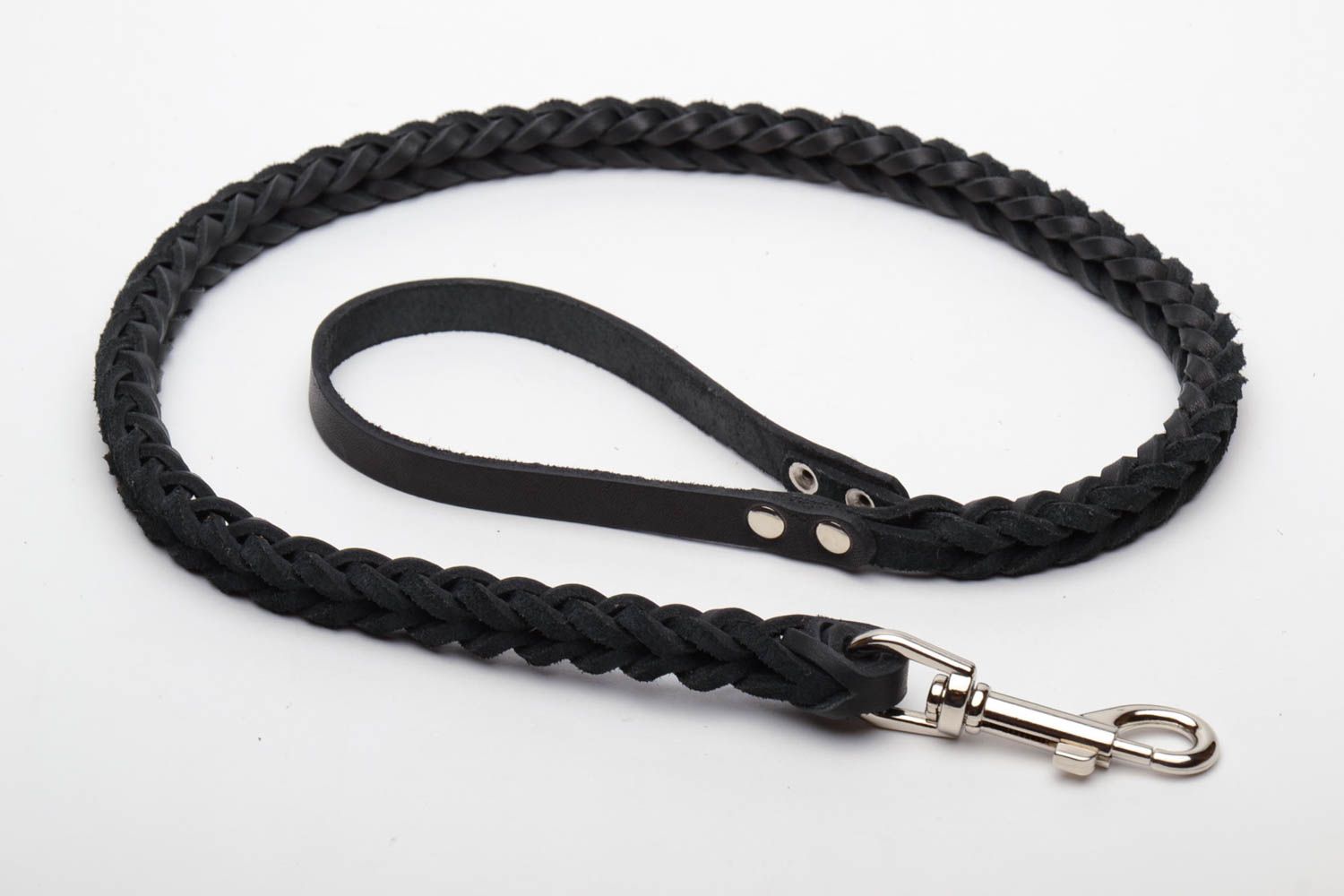 Genuine leather lead for dogs photo 2