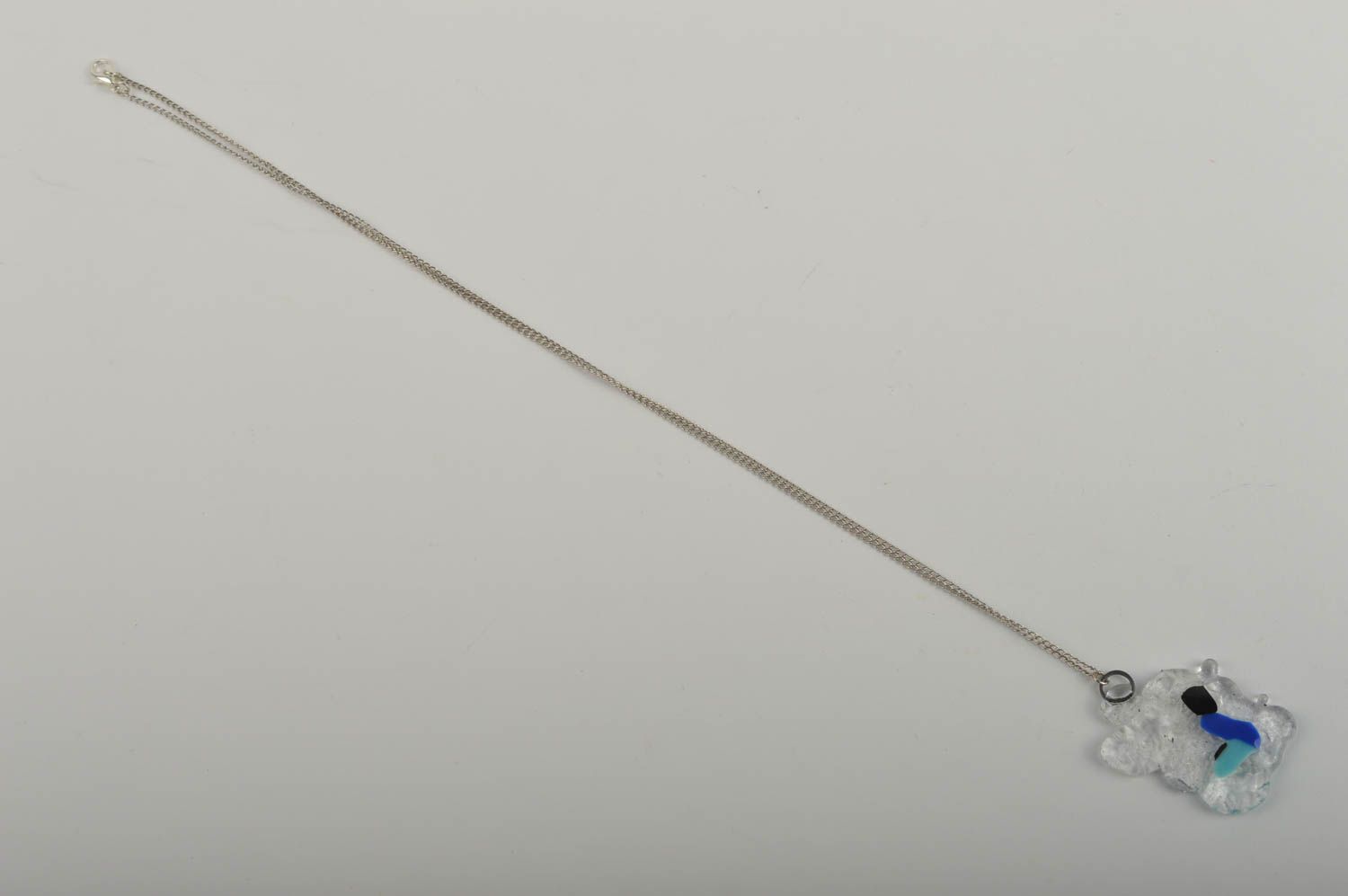 Halskette mit Anhänger handmade Ketten Anhänger Glasfusing Schmuck ausgefallen foto 3