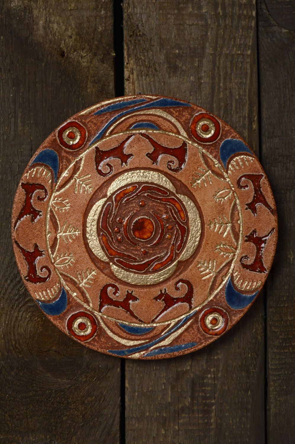 Plato decorativo  de cerámica Calendario foto 1