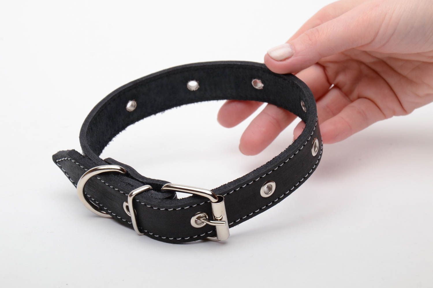 Schwarzes Halsband für Hund foto 5