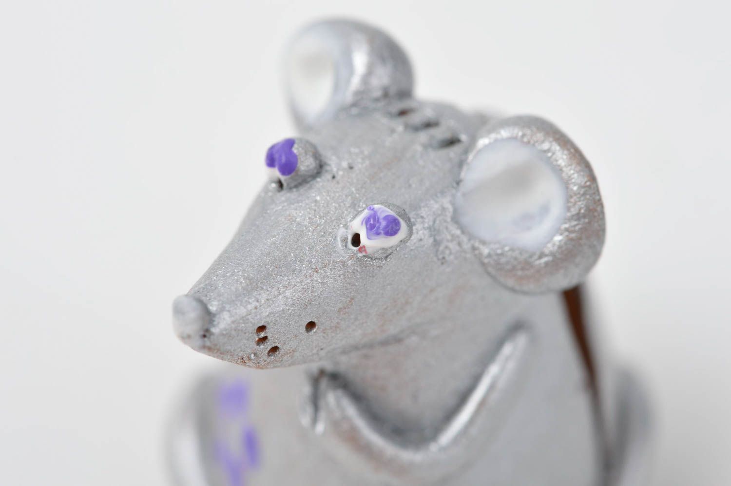 Handmade business card holder ceramic mouse accessory stylish ceramic gift photo 5