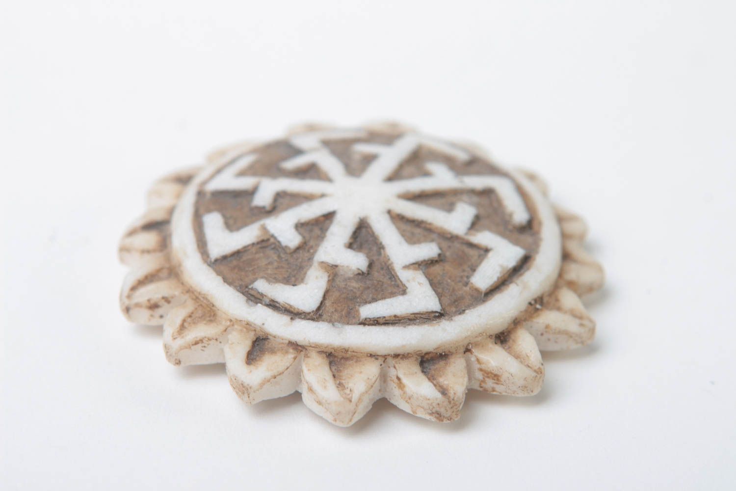 Deko Magnet handmade Schutz Amulett Geschenk Idee aus Polymerharz Ethno Stil foto 3
