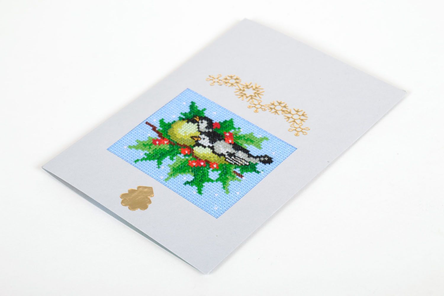 Greeting card with embroidery photo 2