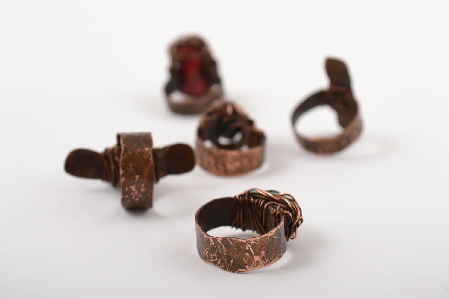 Juego de bisutería anillos originales hechos a mano regalo original para mujer foto 4