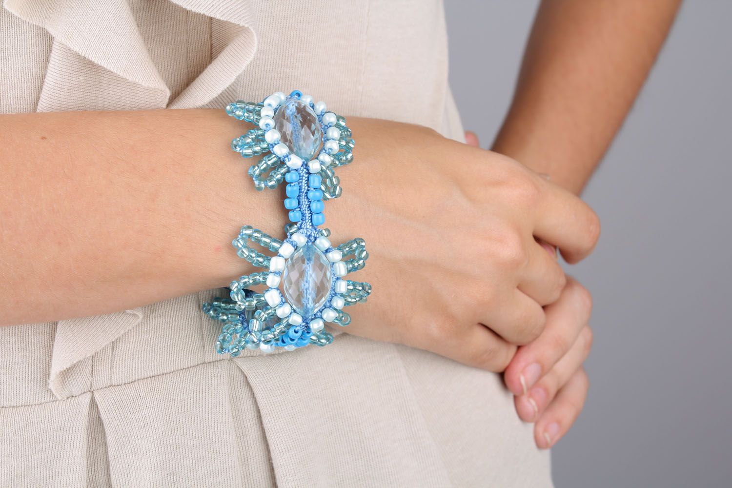 Blue wrist bracelet  photo 1