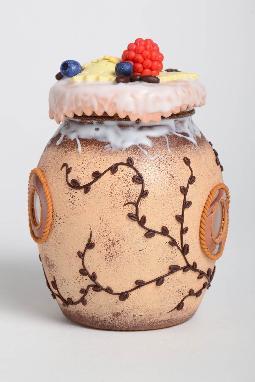 Handmade Glasdose mit Deckel Geschenk für Frau Behälter aus Glas originell foto 4