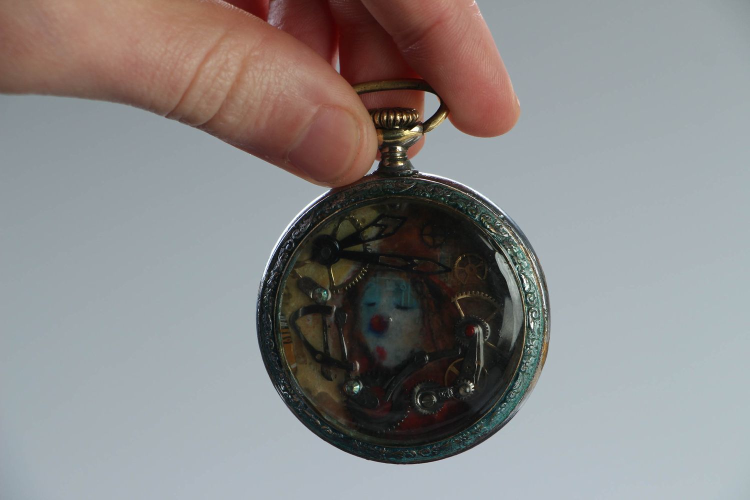 Handmade pendant in steampunk style photo 3