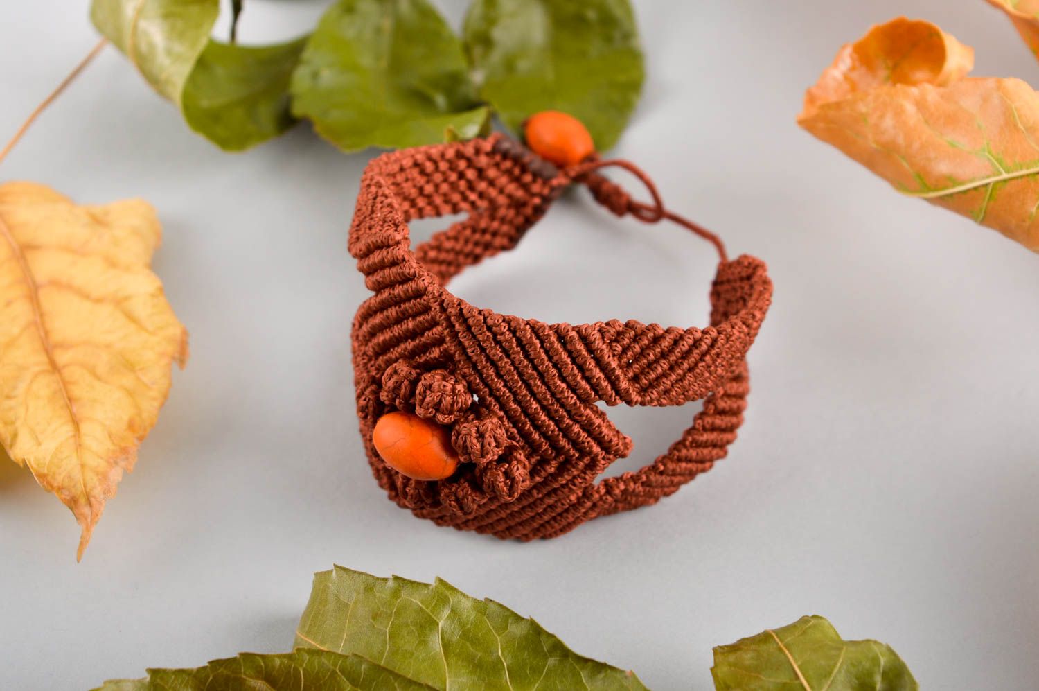 Unusual handmade wrist bracelet woven thread bracelet artisan jewelry designs photo 1