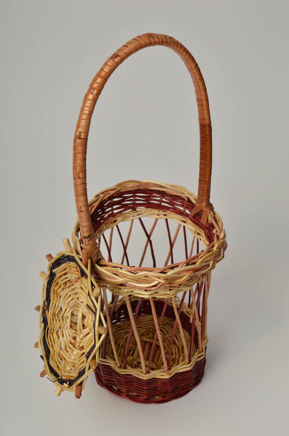 Unusual handmade woven cachepot interior decorating home goods gift ideas photo 2