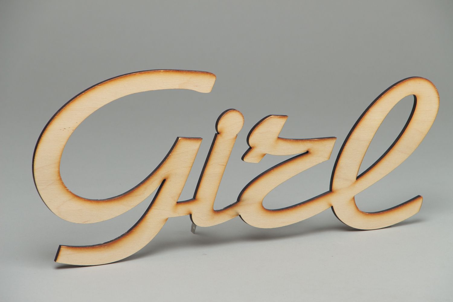 Plywood chipboard lettering Girl photo 1