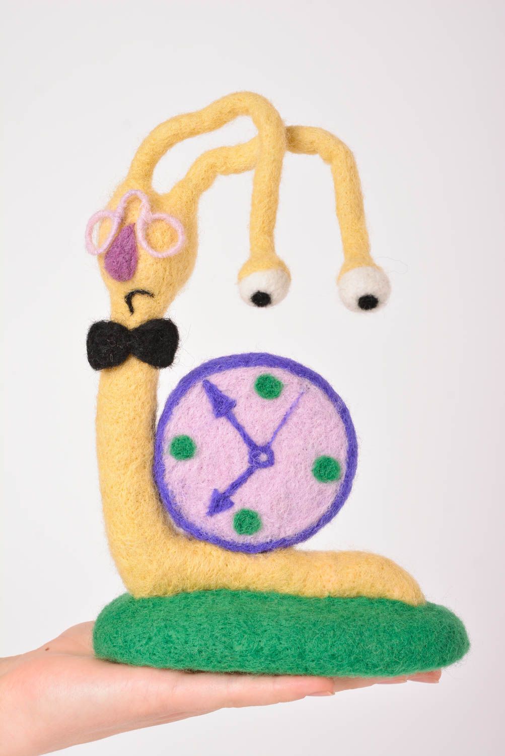 Игрушка ручной работы для декора игрушка из шерсти валяная игрушка улитка фото 3
